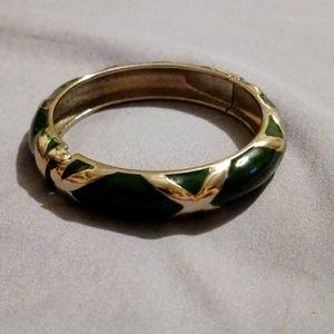 Gold and green bracelet